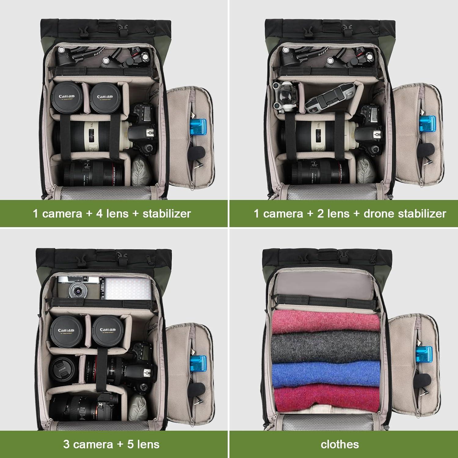 Kamerarucksack Wasserdicht mit Laptopfach große Kapazität