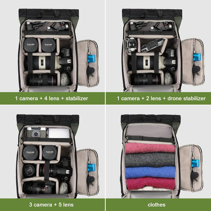 Kamerarucksack Wasserdicht mit Laptopfach große Kapazität