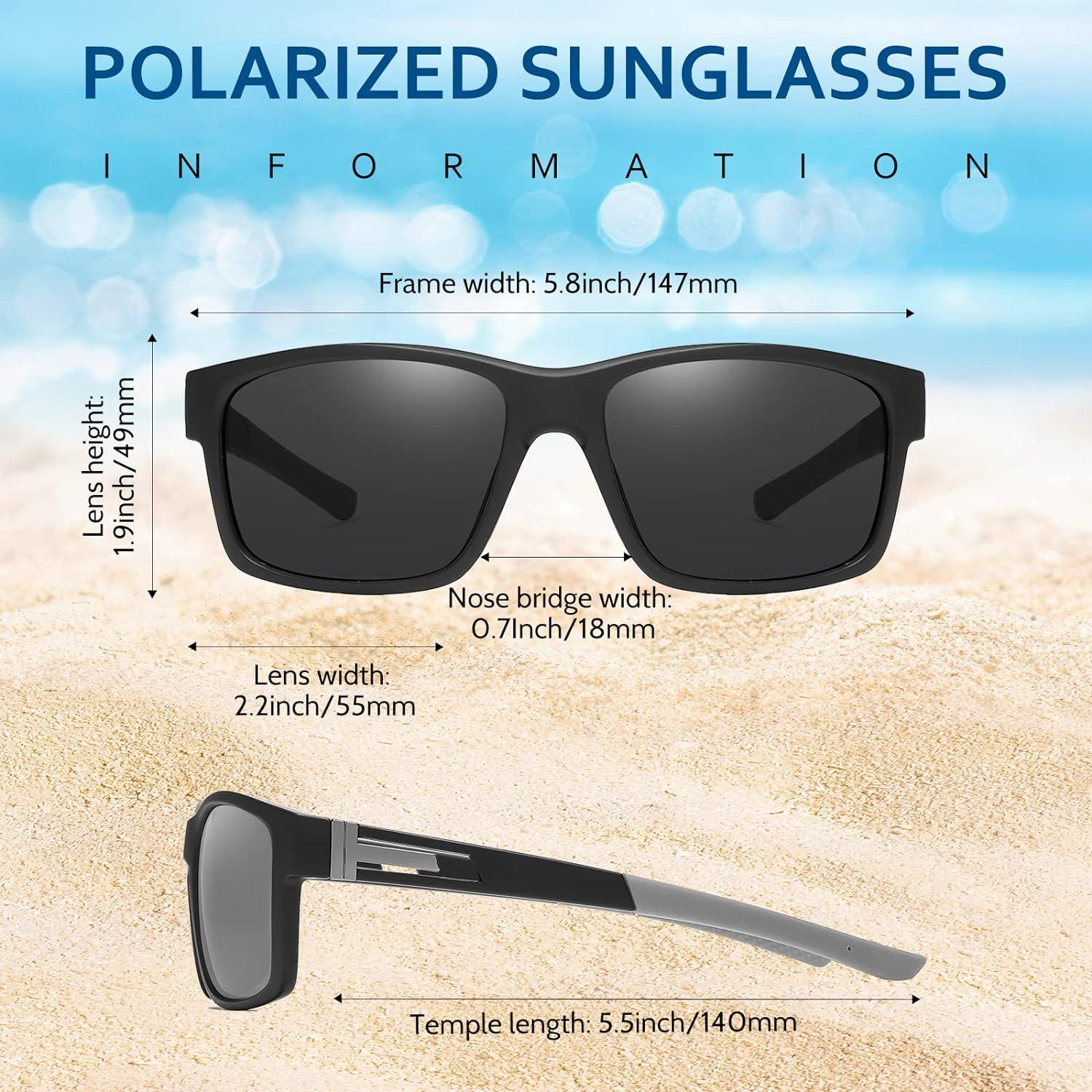 Farrobor Herren Sport Sonnenbrille Polarisiert UV400 2er Set