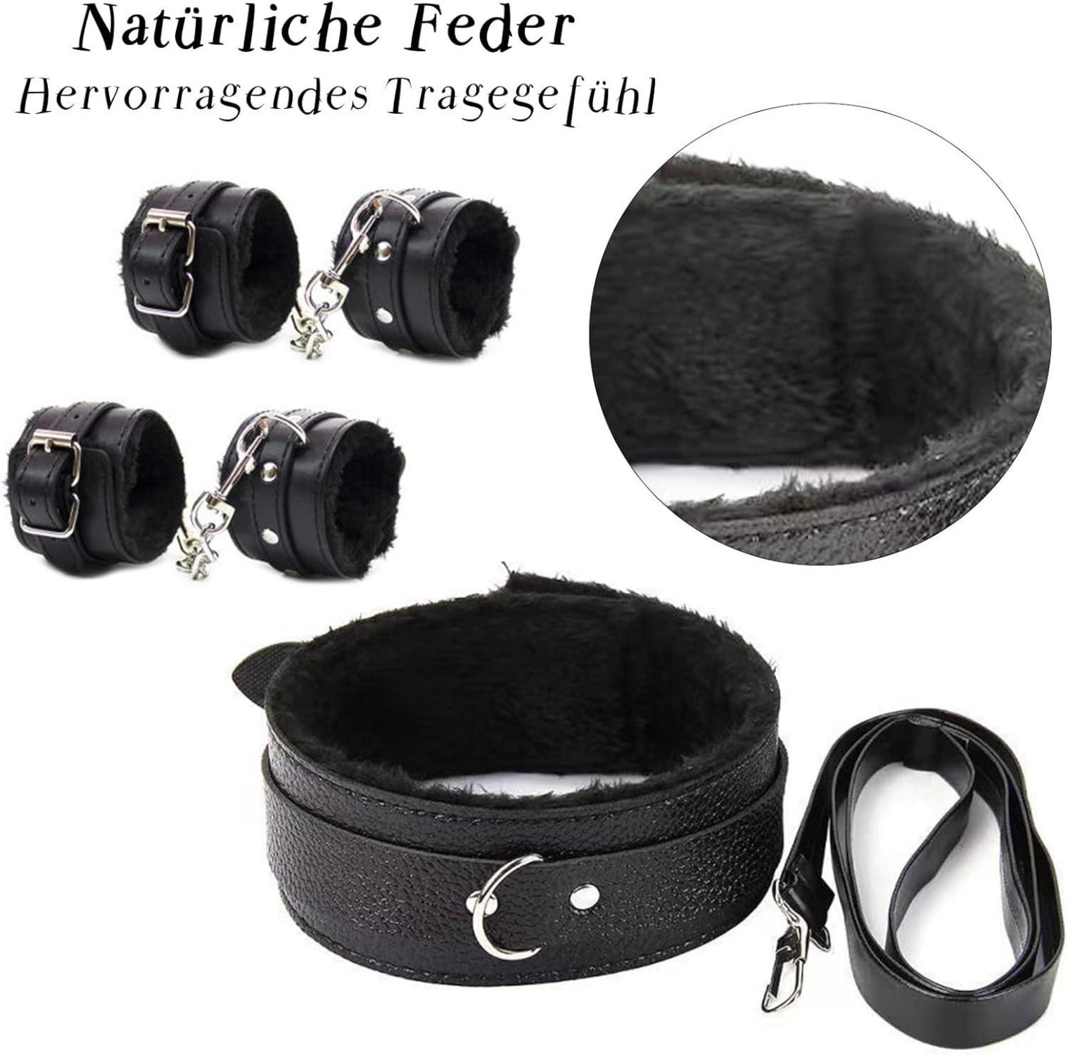 18-teiliges BDSM Bondage Set Handschellen Bett Anal Spielzeug SM