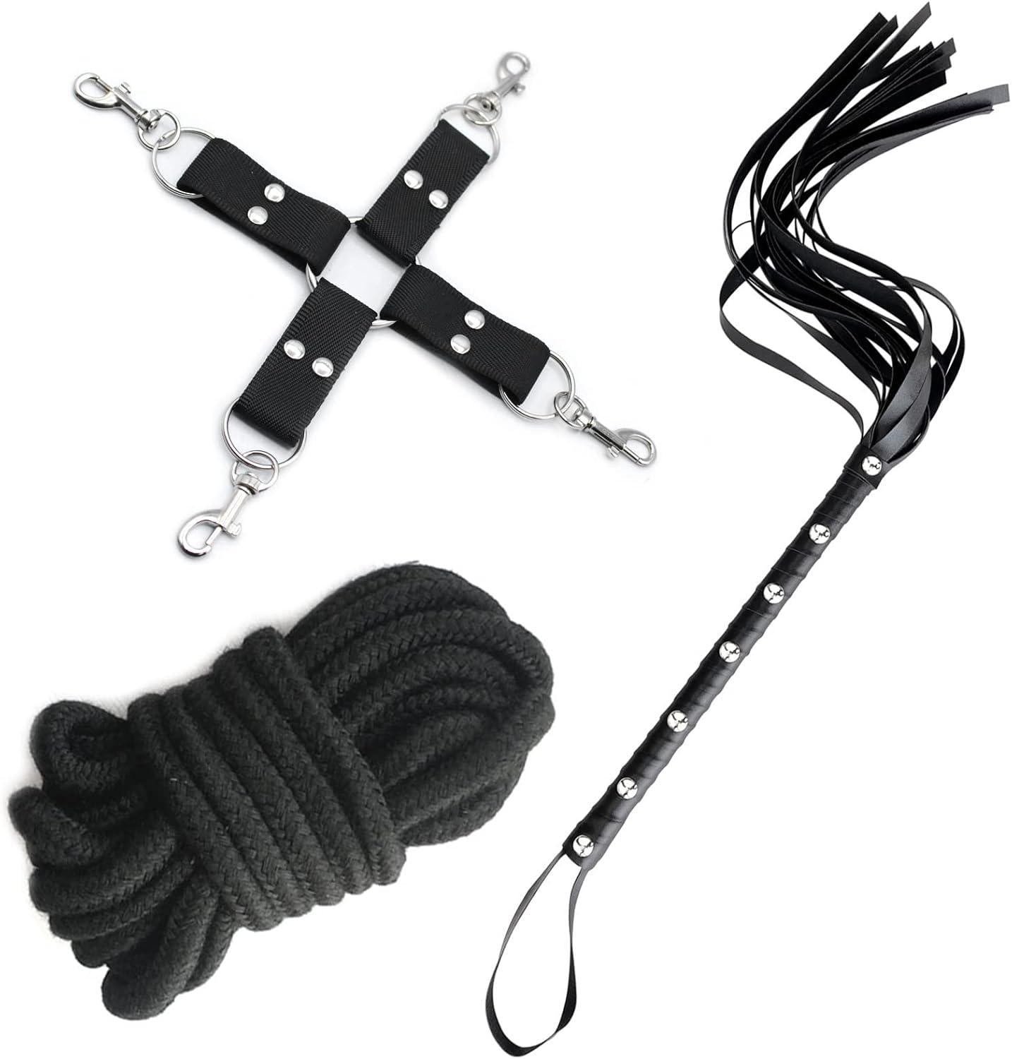 BDSM Fesseln Set 18-teilig aus hochwertigem Material - Bondage Erotikspielzeug für Paare