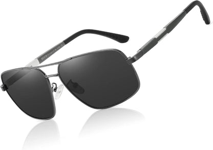 Polarisierte Sonnenbrille UV Schutz Retro Square - Al-Mg Legierung
