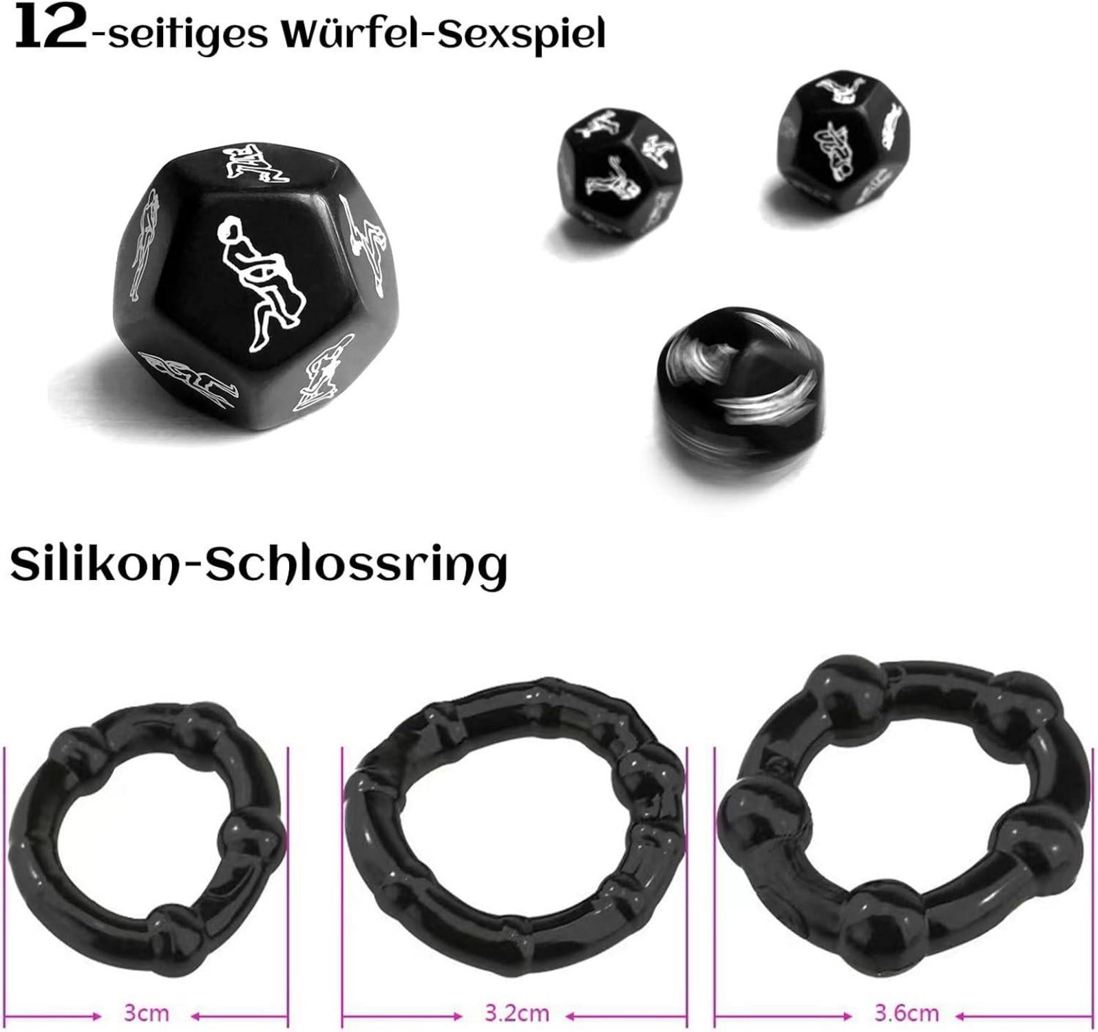 BDSM Bondage Set 26-teilig Handschellen Sex Bett Analplug Peitsche Knebel Nippel