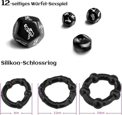 BDSM Bondage Set 26-teilig Handschellen Sex Bett Analplug Peitsche Knebel Nippel