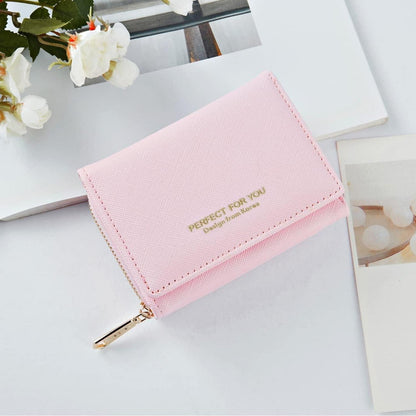 Kleine Damen Geldbörse Rosa mit Großer Kapazität & Münzfach
