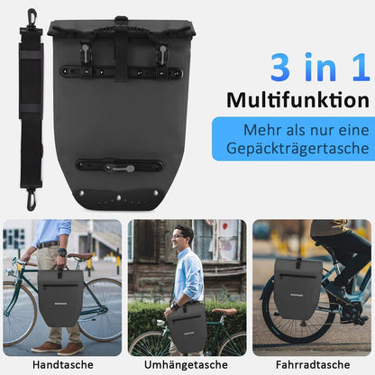 Fahrradtasche Gepäckträger 28L Wasserdicht Reflektoren