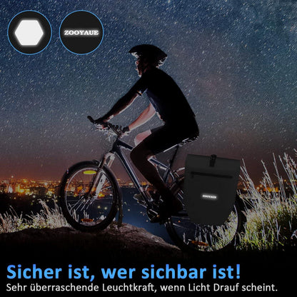 Fahrradtasche Gepäckträger 28L Wasserdicht Schwarz Reflectoren Umhängetasche