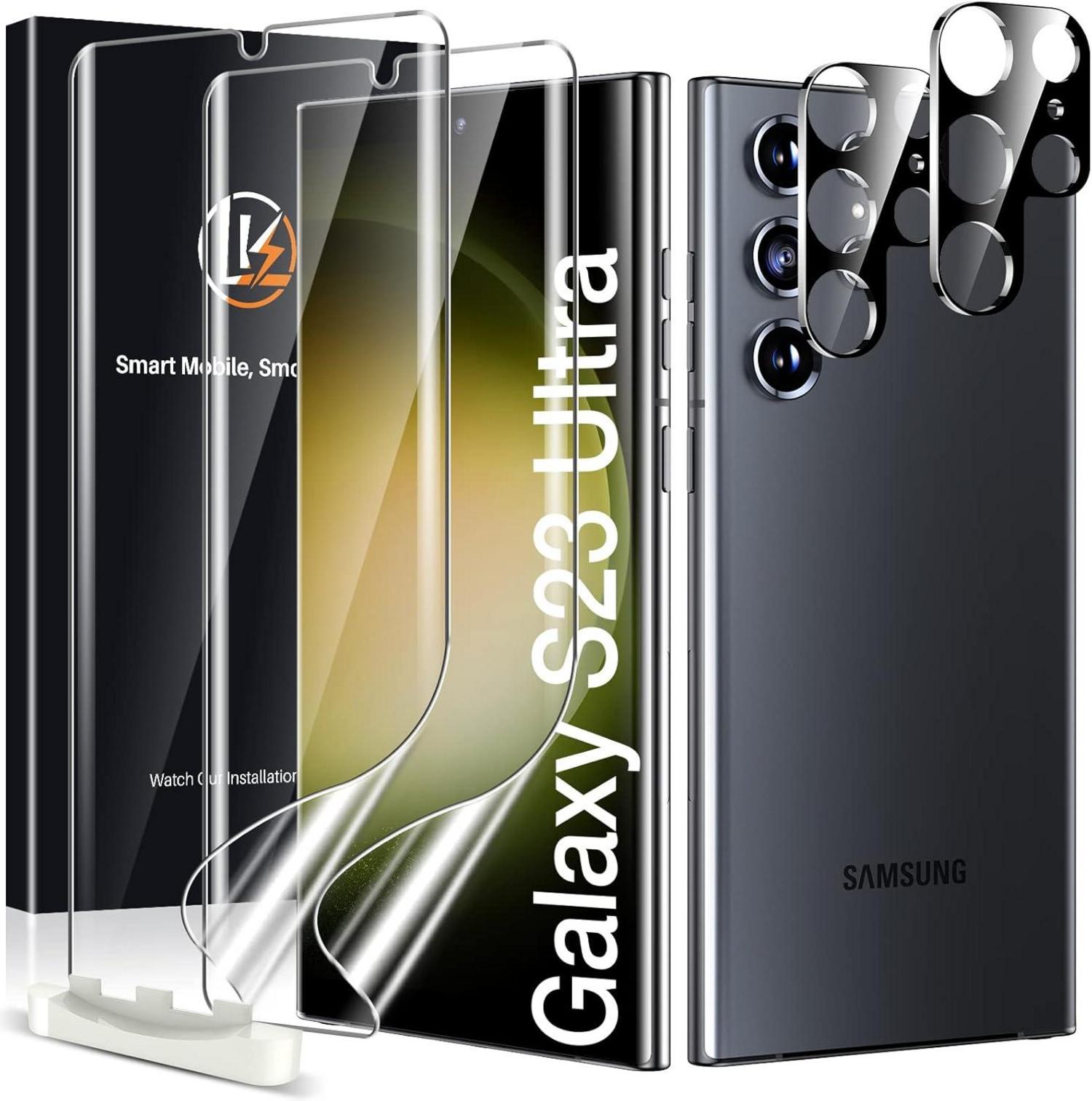 Schutzfolie Samsung Galaxy S23 Ultra 2 Panzerfolie 2 Kameraschutz 5G