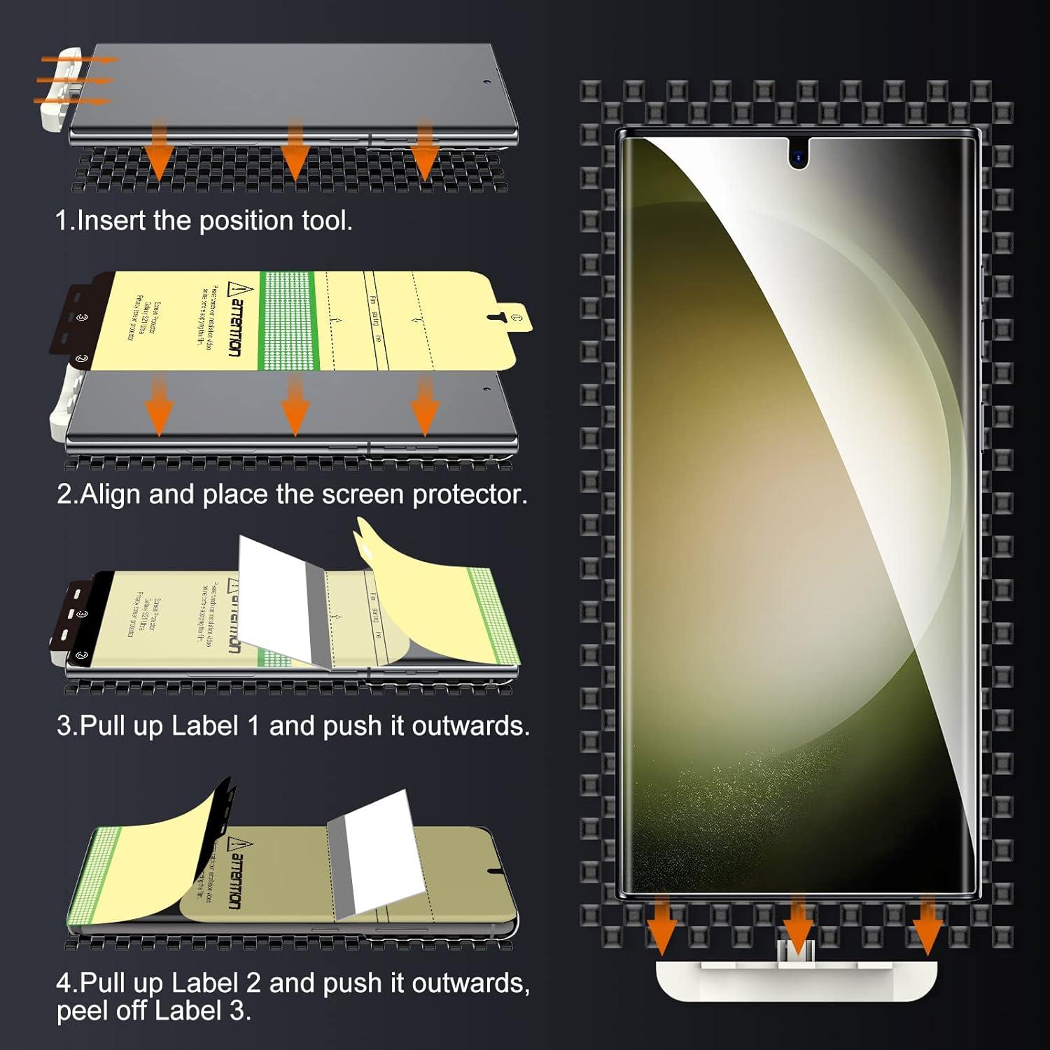 TPU Schutzfolie Samsung Galaxy S23 Ultra 5G 2x Panzerfolie Kameraschutz HD