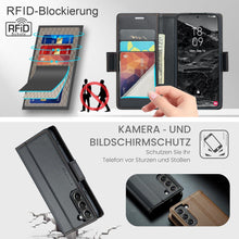 Samsung Galaxy S22 5G Hülle RFID Leder Schwarz 6,1 Zoll