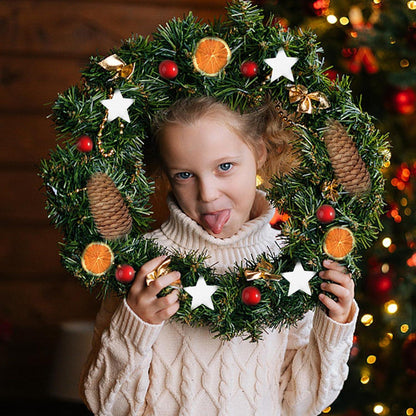107er Weihnachtskranz Deko Potpourri Bastelset Tannenzapfen Beeren Zimtstangen