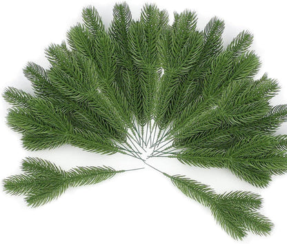 Künstliche Tannenzweige 30 Stück Grüne Deko Weihnachtsverzierung
