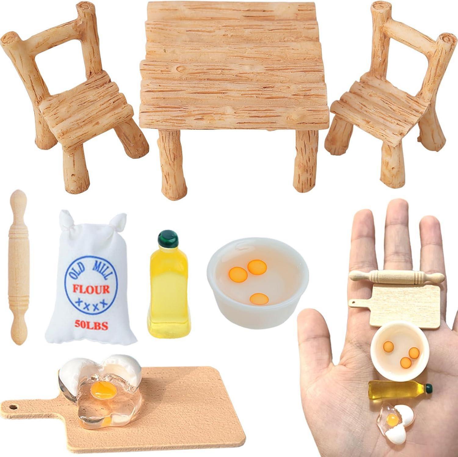 Miniatur Puppenhaus Zubehör 1/12 Weihnachtswichtel Backen Set