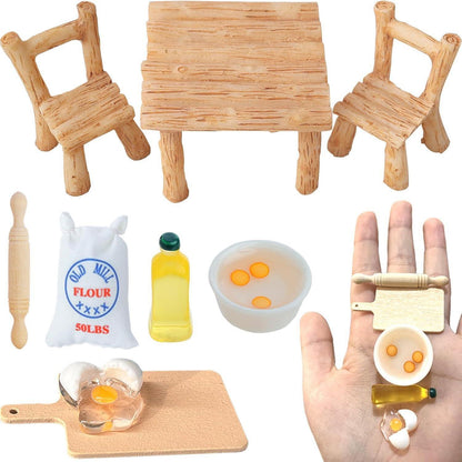 Miniatur Puppenhaus Zubehör 1/12 Weihnachtswichtel Backen Set