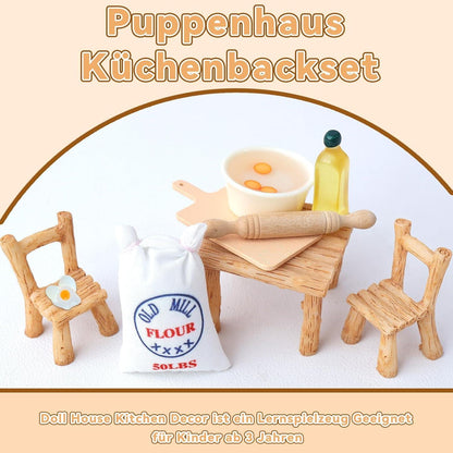 Miniatur Wichtel Zubehör Küche Backen Set 1:12 Puppenhaus