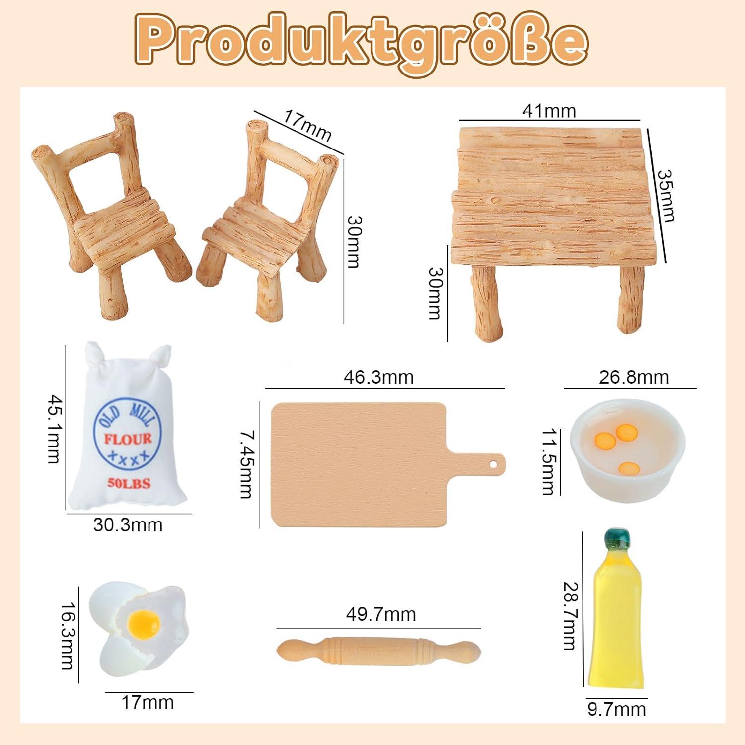 Miniatur Puppenhaus Zubehör 1/12 Weihnachtswichtel Backen Set