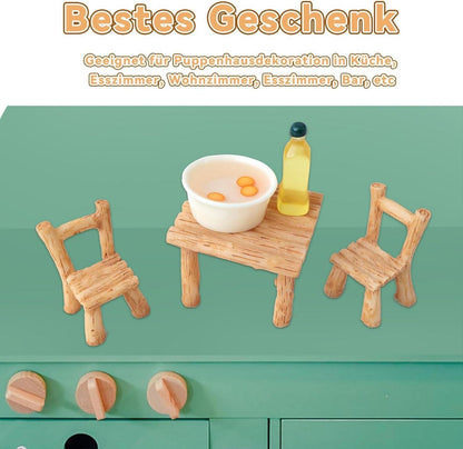 Miniatur Wichtel Zubehör 1/12 Puppenhaus Küche Backen Set