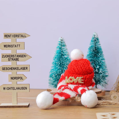 Miniatur Elfentür Weihnachtswichtel Set Holz Tür Baustelle