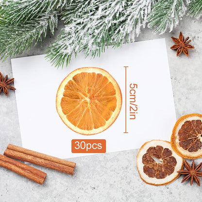 Getrocknete Orangenscheiben 30 Stück Deko Weihnachtskranz
