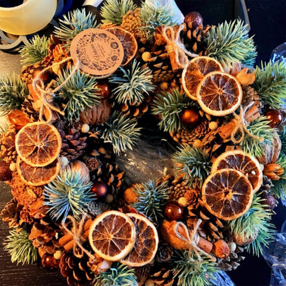 Getrocknete Orangenscheiben Deko Weihnachtskranz Adventsnatur