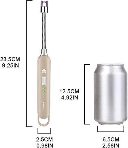 Winddichtes SUPRUS Lichtbogen Feuerzeug USB Wiederaufladbar Gold