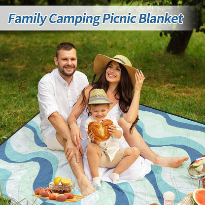 Picknickdecke 200x200 cm Wasserdicht Strandmatte XXL