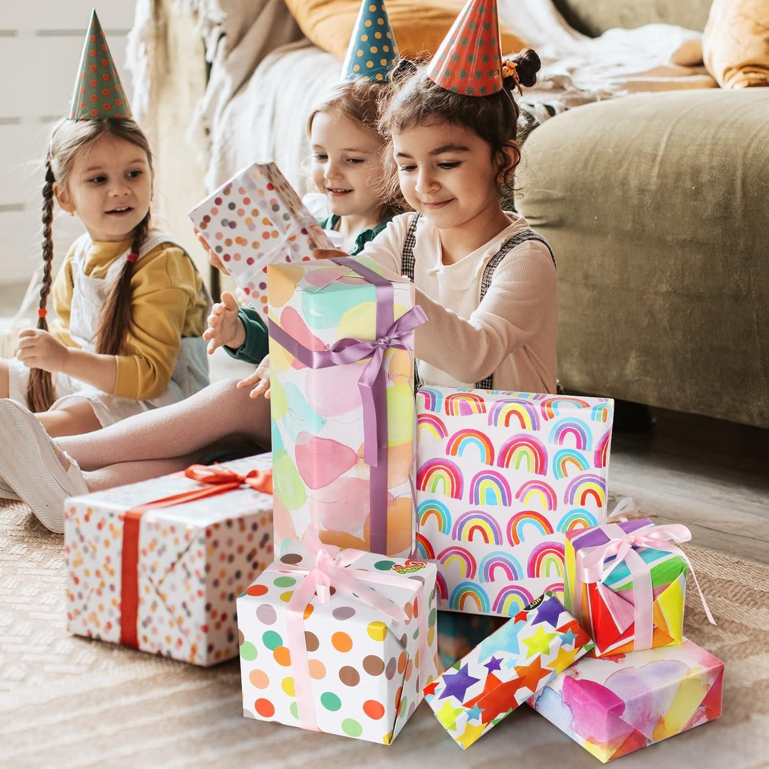 Geburtstag Geschenkpapier Craftpapier Set 6 Blatt 70x50cm