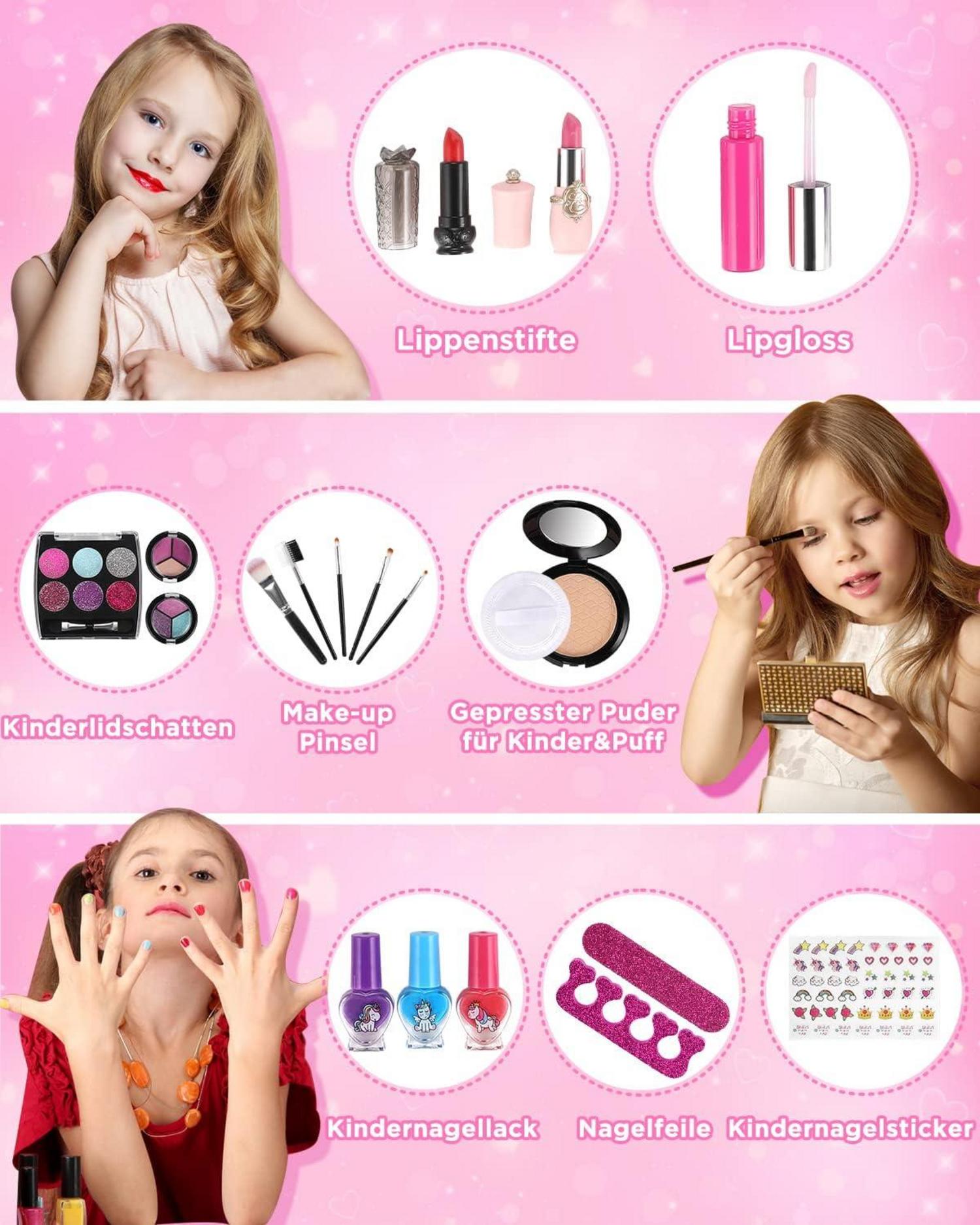 Make-up Set Mädchen Kinder Schminke Schminkkoffer Kinderkosmetik