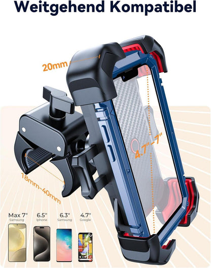 2024 Handyhalterung Fahrrad Motorrad Universal Lenker iPhone Samsung