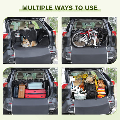 Pecute Hundedecke Auto Kofferraum mit Seitenschutz Schwarz 102*137cm
