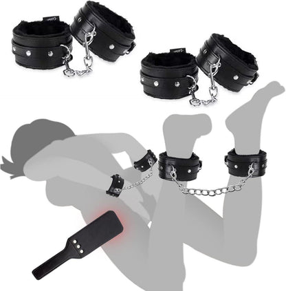 BDSM Bondage Set 21-teilig | Analplug Dildo Handschellen