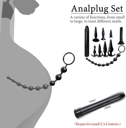 BDSM Sex Set Bondage Peitsche Handschellen Nippelklemmen Analplug Knebel