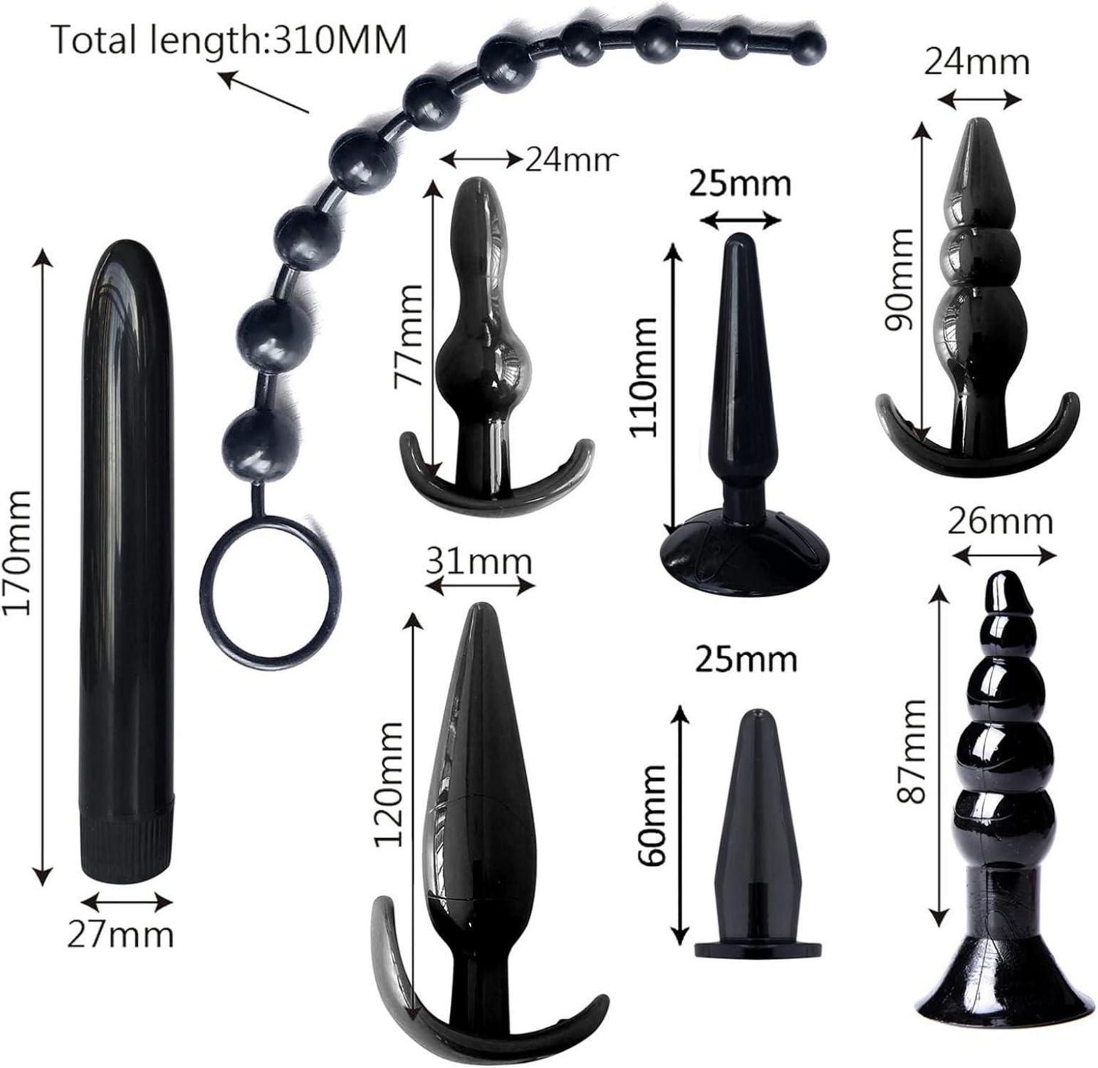BDSM Fesseln Set 21 Teile Medizinisches TPE & Edelstahl, Nylon