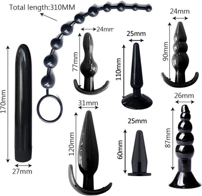 BDSM Fesseln Set 21 Teile Medizinisches TPE & Edelstahl, Nylon