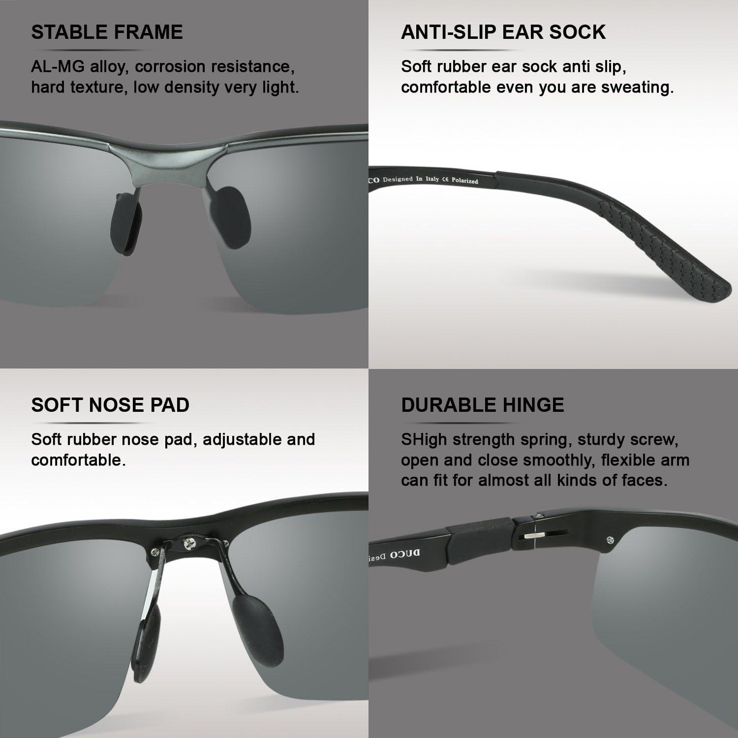 Polarisierte Herren Driving Sonnenbrille Al-Mg Rahmen Brillen Sport
