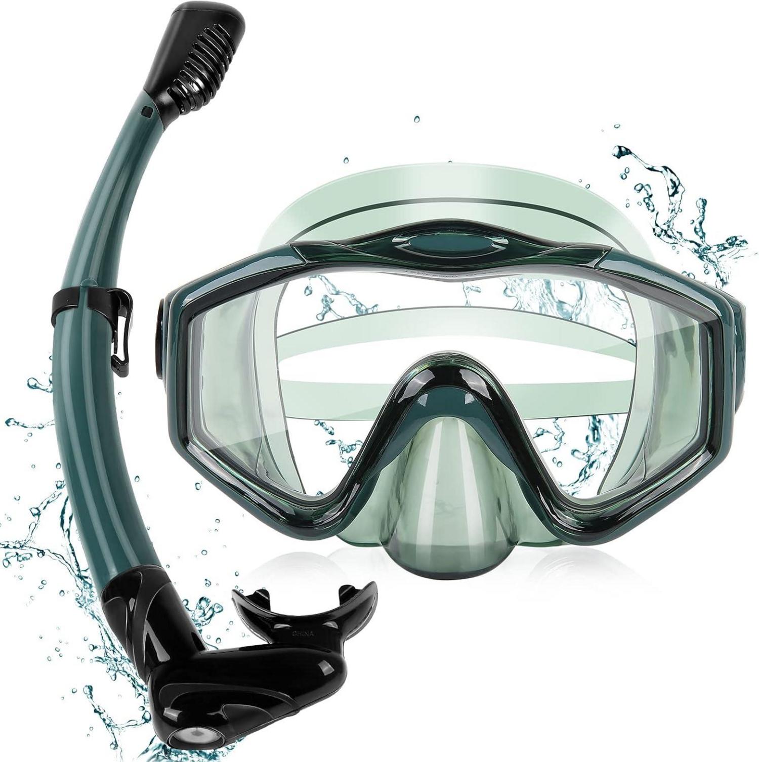 Schnorchelset Erwachsene Tauchmaske Taucherbrille Anti-Leck Anti-Fog