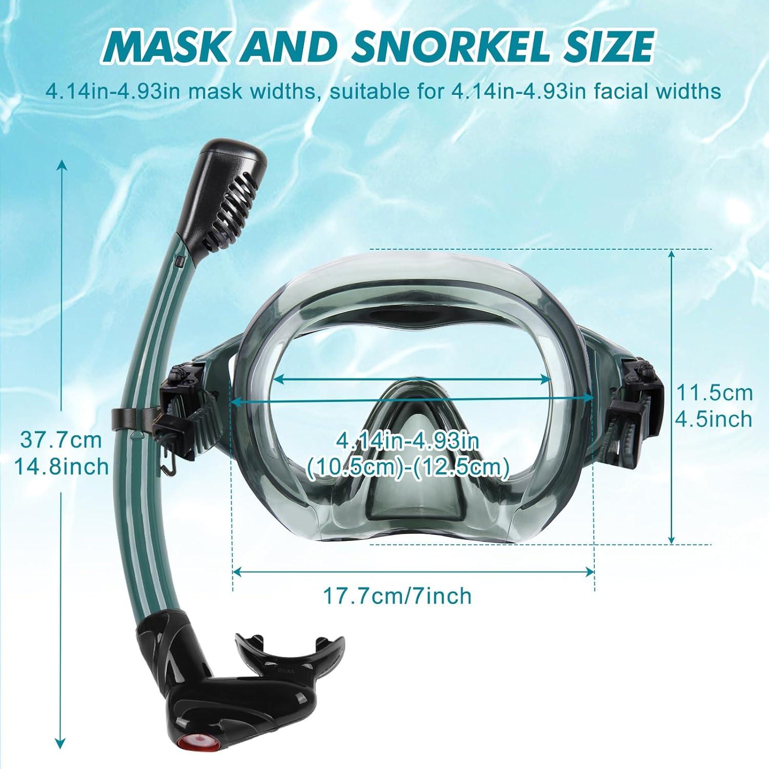 Schnorchelset Erwachsene Tauchmaske Taucherbrille mit Schnorchel