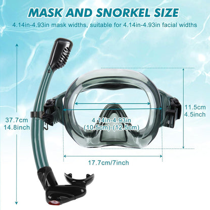 Schnorchelset Erwachsene Tauchmaske Taucherbrille mit Schnorchel