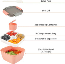 Salatbehälter Lunchbox Bento Box 3 Fächer 1500 ml