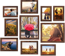 10er Bilderrahmen Set Collage Modern Fotorahmen Multi Braun