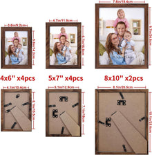 Giftgarden Braun Bilderrahmen Set 10-teilig Collage, 10x15
