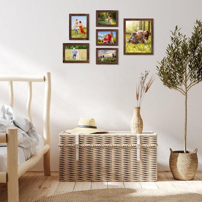 Braune Bilderrahmen Set Collage 10x15 13x18 20x25cm Wand Tisch Modern