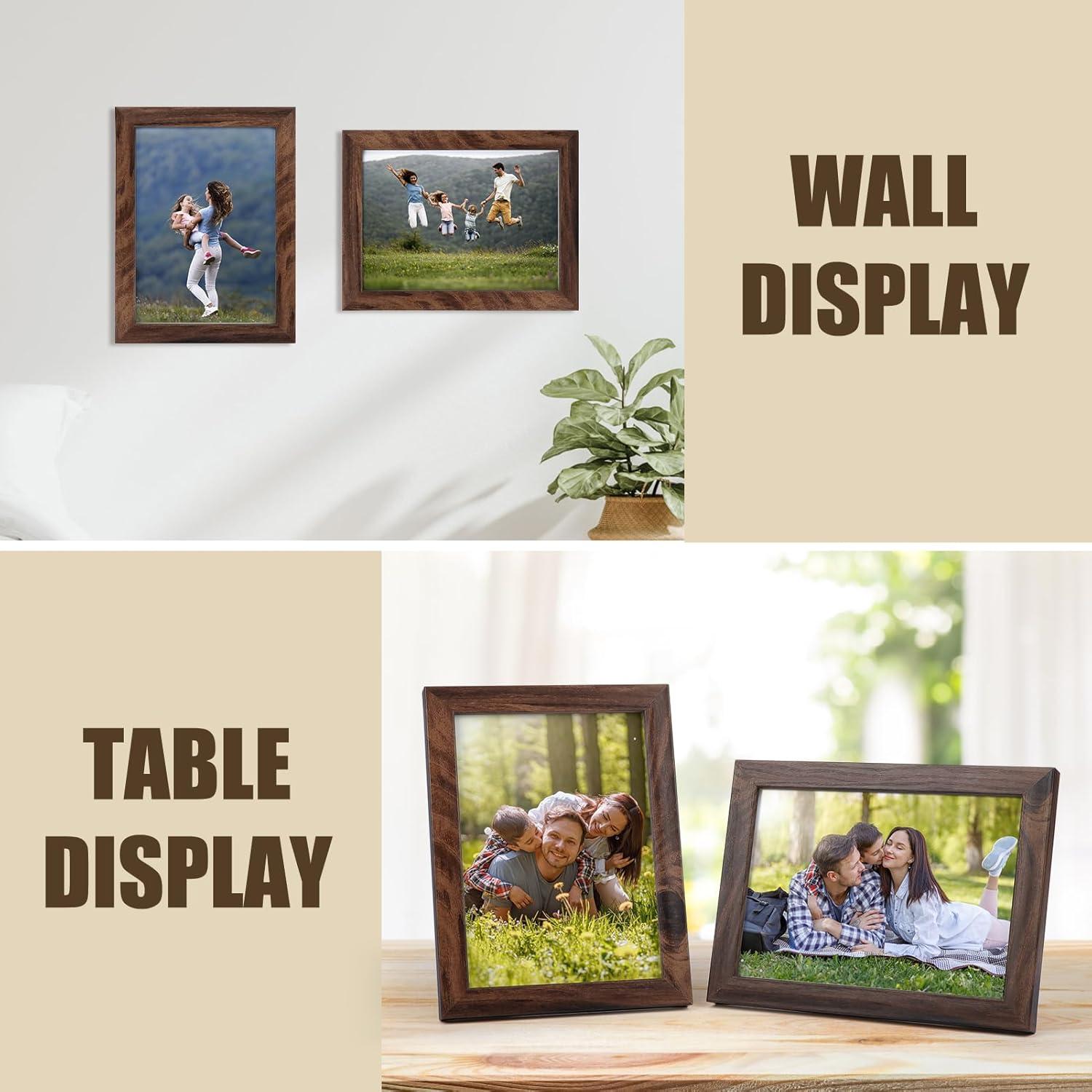 Braune Bilderrahmen Set Collage Wand Tisch Modern Multisize 10x15