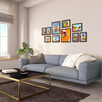 Braune Bilderrahmen Set Collage 10x15 13x18 20x25cm Wand Tisch Modern