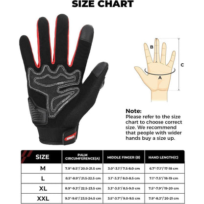 Motorradhandschuhe Herren Sommer mit Knöchelprotektor