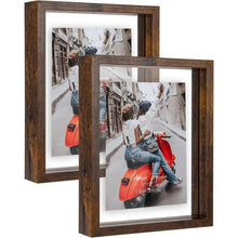 Doppelglas Bilderrahmen 13x18 cm Braun - 2er Pack, für