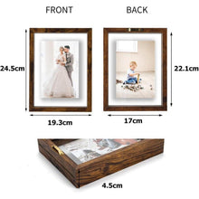 Doppelglas Bilderrahmen 13x18 cm Braun - 2er Pack, für