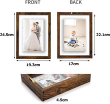 Doppelglas Bilderrahmen 13x18 cm Braun - 2er Pack, für