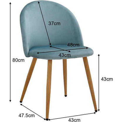 Samt Esszimmerstühle Set (Grün, 4er-Set) – Modern & Komfortabel