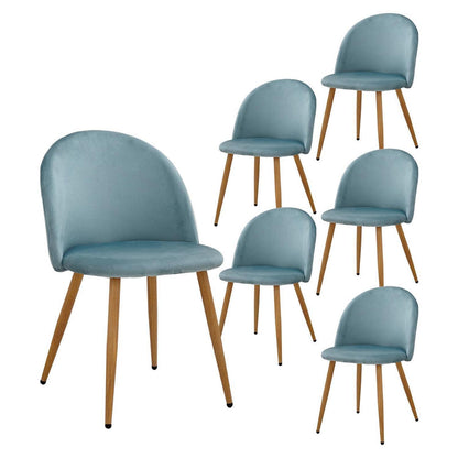 Samt Esszimmerstühle Set – Grün (6 Stühle)